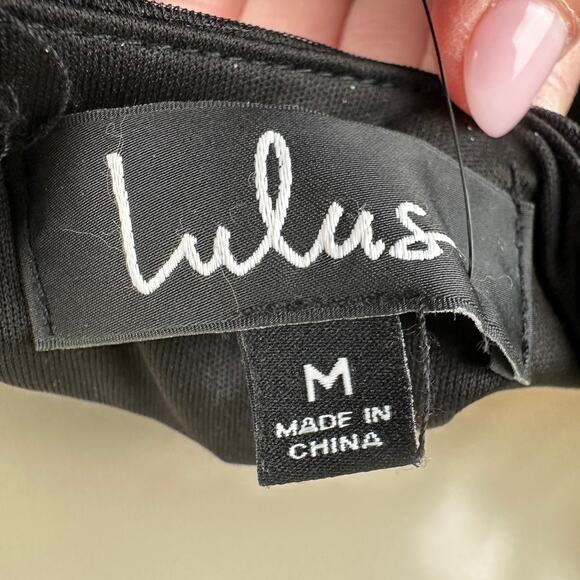 NEW Lulus Radiant Love Black Embroidered Skater Dress Fairy Babydoll Sz M - Picture 11 of 16